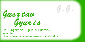 gusztav gyuris business card