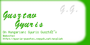 gusztav gyuris business card